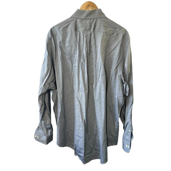 Lauren Ralph Lauren Non Iron Gray Long Sleeve Dress Shirt Men's 18 34/35 - Picture 5 of 5